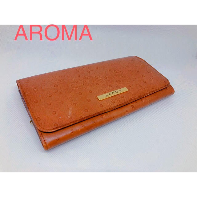 【AROMA】ユーズド品 長財布 レディース ブラウンの通販 by らくまる's shop｜ラクマ