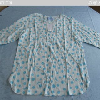 ツモリチサト(TSUMORI CHISATO)のtsumori chisatoツモリチサト水玉カットソー水色ワコール(カットソー(長袖/七分))