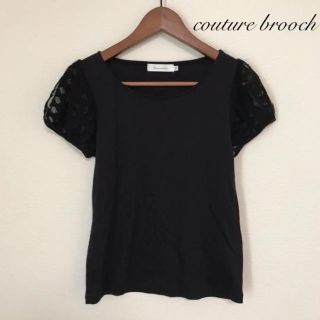 クチュールブローチ(Couture Brooch)のコウママ様＊couture brooch ＊袖レース Tシャツ リボン柄(Tシャツ(半袖/袖なし))