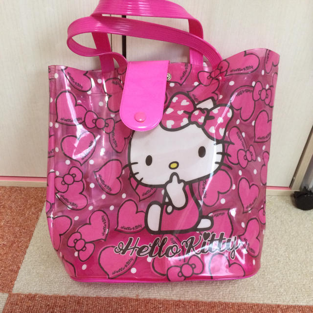 サンリオ(サンリオ)のキティちゃん プールバッグ ピンク スイミング キッズ/ベビー/マタニティのこども用バッグ(その他)の商品写真