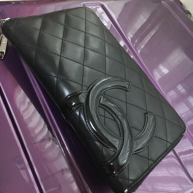 CHANEL カーボン 長財布