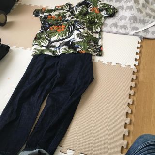 ザラ(ZARA)のZARA デニム    H＆M Tシャツ セット(デニム/ジーンズ)