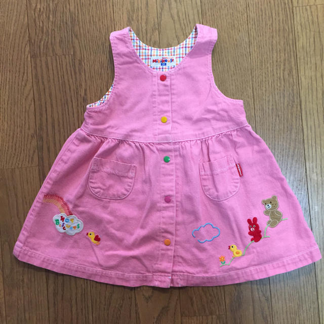 mikihouse(ミキハウス)のミキハウス ジャンパースカート ワンピース 90 キッズ/ベビー/マタニティのキッズ服女の子用(90cm~)(ワンピース)の商品写真