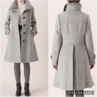 バーバリーブルーレーベル(BURBERRY BLUE LABEL)の美品 ブルーレーベル クレストブリッジ  ファー ロング コート(ロングコート)