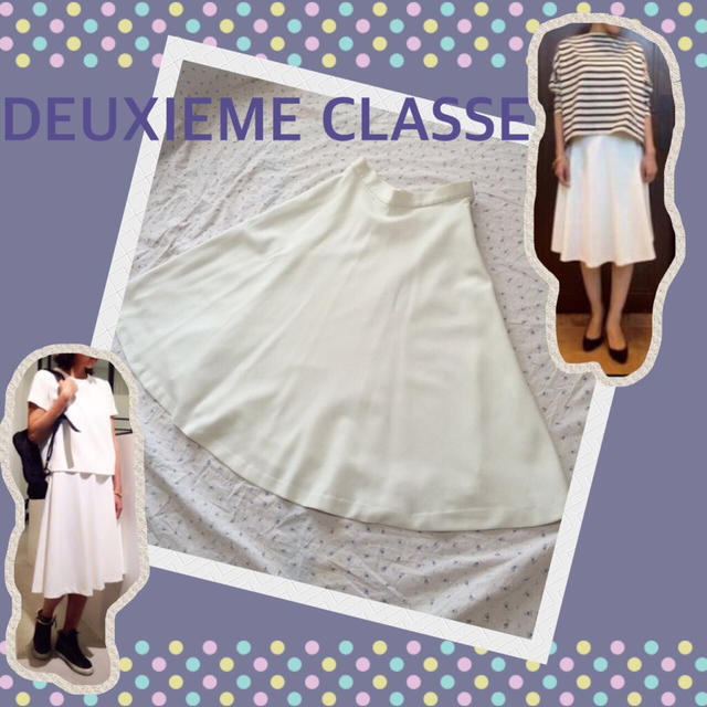 DEUXIEME CLASSE(ドゥーズィエムクラス)のセレクトショップ 白フレアースカート レディースのスカート(ひざ丈スカート)の商品写真