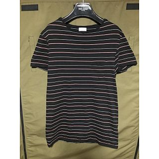 サンローラン(Saint Laurent)のSAINT LAURENT 14ss ボーダー Tシャツ M 美品(Tシャツ/カットソー(半袖/袖なし))