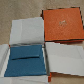 エルメス(Hermes)の超美品 エルメス HERMES バスティア 小銭 ブルージーン コインケース本物(財布)