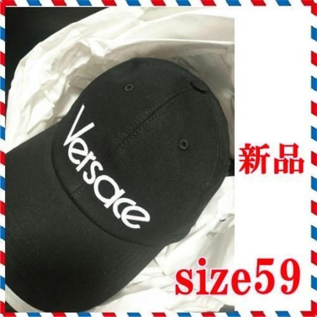 ★新品 【VERSACEヴェルサーチ】 ロゴブラックキャップsize59