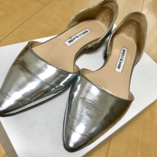 マノロブラニク(MANOLO BLAHNIK)のMANOLO BLAHNIK マノロブラニク  36ハーフ パンプス シルバー(ハイヒール/パンプス)