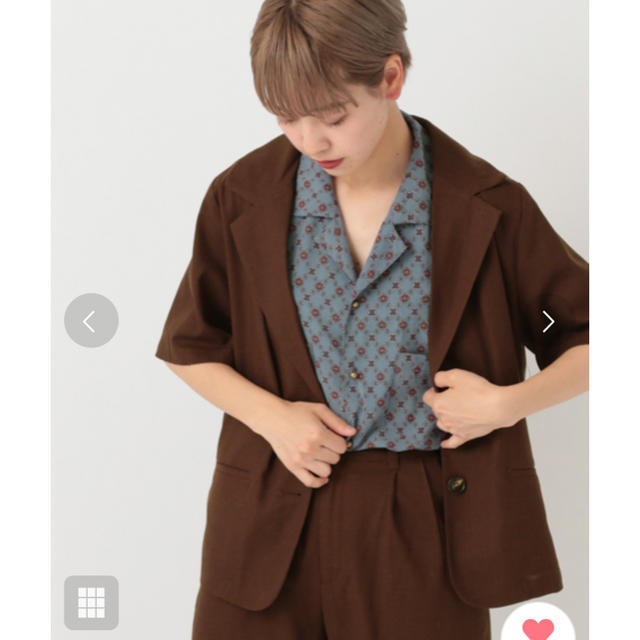 merlot(メルロー)のクティール 半袖 ジャケット 🐻 レディースのトップス(シャツ/ブラウス(半袖/袖なし))の商品写真