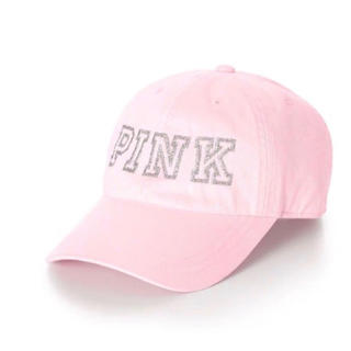 ヴィクトリアズシークレット(Victoria's Secret)のヴィクシー ＶＳ Pink ベースボールキャップ 帽子 ピンク シルバー(キャップ)