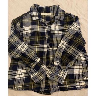 ザラキッズ(ZARA KIDS)の美品✧ zara girl 袖リボンチェックシャツ 122cm(ブラウス)