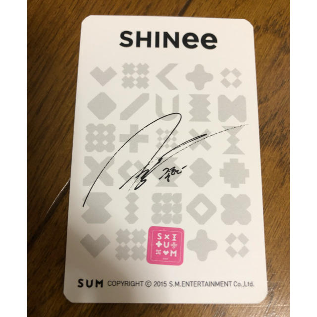 SHINee(シャイニー)のSUM LIMITED EDITION カード SHINee ジョンヒョン エンタメ/ホビーのCD(K-POP/アジア)の商品写真