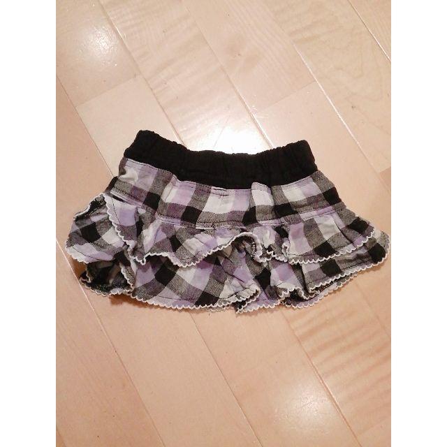 ミニ スカート パープル 80㎝ キッズ/ベビー/マタニティのベビー服(~85cm)(スカート)の商品写真