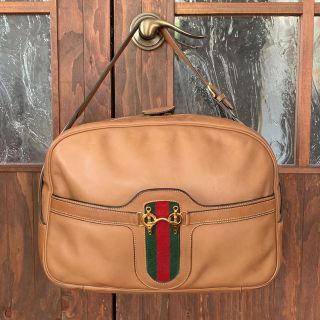 グッチ(Gucci)の60‘s伊！オールドGUCCI！シェリーライン！レア！ボストンバッグ(ボストンバッグ)