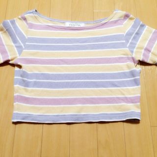 ダズリン(dazzlin)のパステルカラフルボーダートップス(Tシャツ(半袖/袖なし))