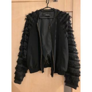 ザラ(ZARA)のZARA アウター MA-1 フリンジ(ブルゾン)