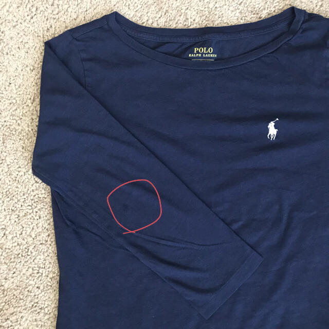 POLO RALPH LAUREN(ポロラルフローレン)のお値下げ【Polo RALPH LAUREN】ネイビーTシャツ レディースのトップス(Tシャツ(長袖/七分))の商品写真