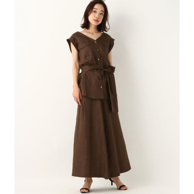 apart by lowrys(アパートバイローリーズ)の【定価6,480円】【美品】LヘリンボンNCシャツ apartbylowrys レディースのトップス(シャツ/ブラウス(半袖/袖なし))の商品写真