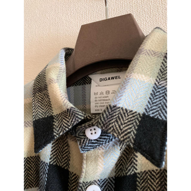 新品 19AW DIGAWEL blue check shirt dairiku