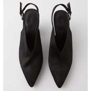 マウジー(moussy)のmoussy SLING BACK LUSTER パンプス 黒(ハイヒール/パンプス)