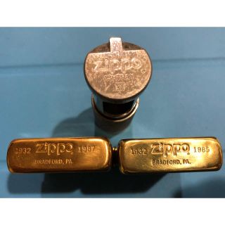 ジッポー(ZIPPO)のZippo  1985年製&1987年製 ヴィンテージライター 携帯灰皿付(タバコグッズ)