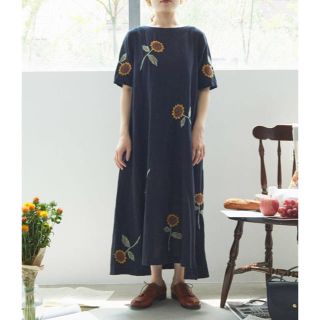 l'atelier du savon 立体刺繍ワンピース