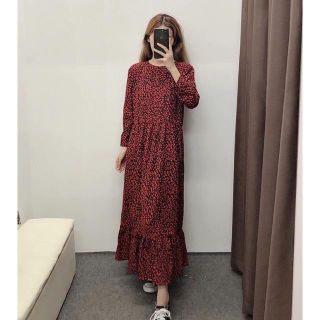 ザラ(ZARA)の191★秋先行 レオパード ヒョウ柄 ワンピース(ひざ丈ワンピース)