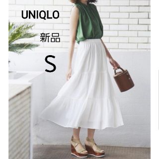 ユニクロ(UNIQLO)の【新品】UNIQLO　ティアード ロングスカート(ロングスカート)