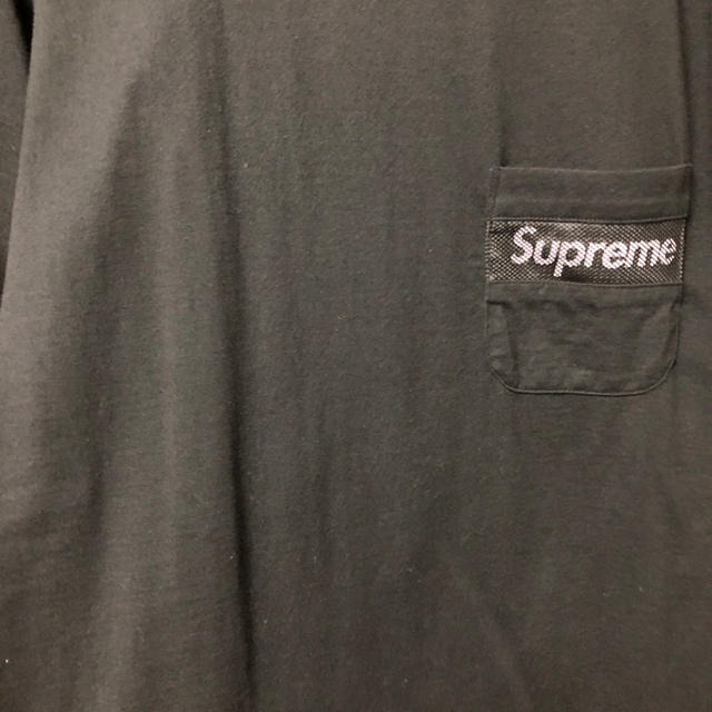 supreme mesh stripe pocket tee black L