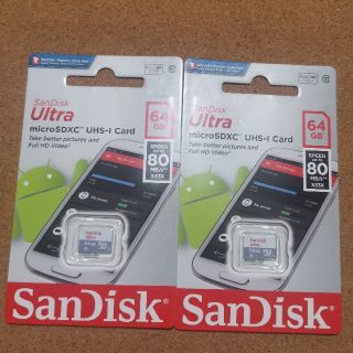 サンディスク(SanDisk)の新品未使用 microSD SanDisk Ultra 64GB 2枚セット(その他)