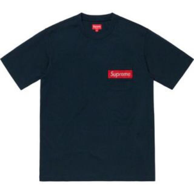 Supreme mesh stripe pocket tee navy Mサイズ