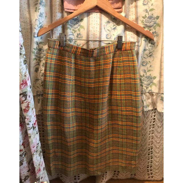 france vintage check skirt.