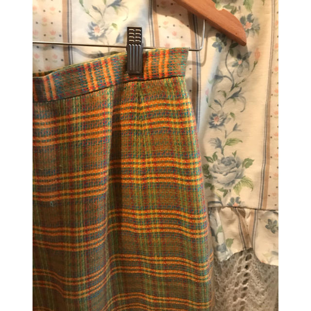 france vintage check skirt.