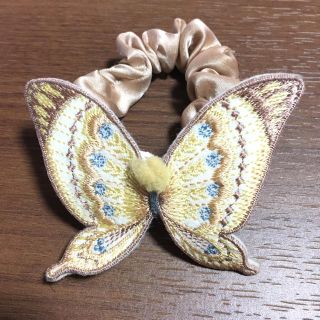 アナスイ(ANNA SUI)のokkapalover 塚野刺繍コラボ バタフライシュシュ(ヘアゴム/シュシュ)