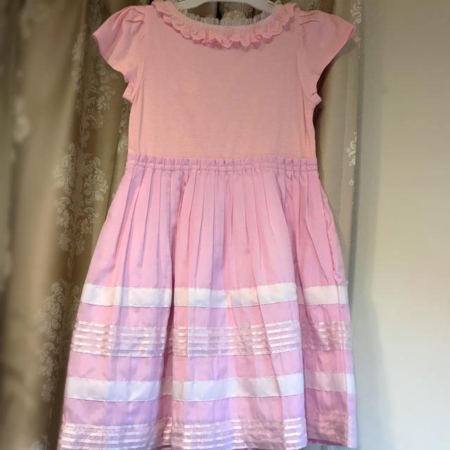 mezzo piano(メゾピアノ)のMezzo Piano/リボンワンピース/130cm キッズ/ベビー/マタニティのキッズ服女の子用(90cm~)(ワンピース)の商品写真