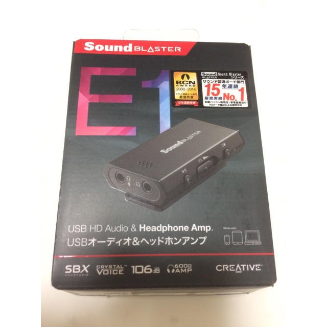 SOUND BLASTER E1 USB AUDIO IF MIC スマホ/家電/カメラのPC/タブレット(PC周辺機器)の商品写真