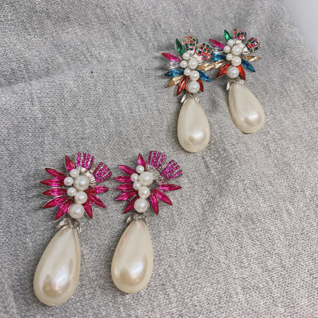 ZARA(ザラ)のSALE❗️パールドロップピアス ピンク No.752 レディースのアクセサリー(ピアス)の商品写真