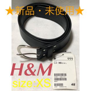 エイチアンドエム(H&M)の【新品・未使用】H&M 合皮 ベルト ブラック size:XS(ベルト)