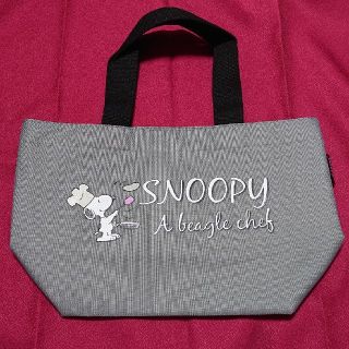 スヌーピー(SNOOPY)のSNOOPY ランチバッグ グレー(弁当用品)