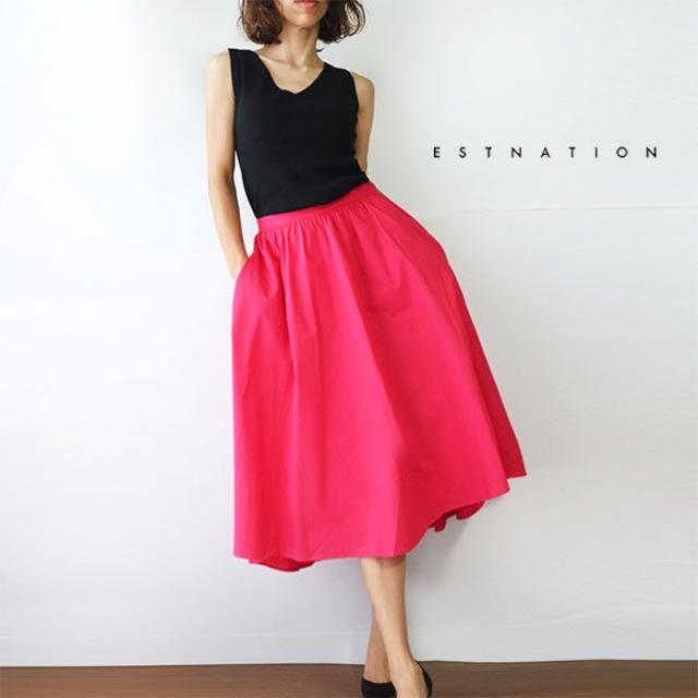 ESTNATION(エストネーション)の未使用 タグ付き ESTNATION フレアスカート ¥19,440 レディースのスカート(ロングスカート)の商品写真