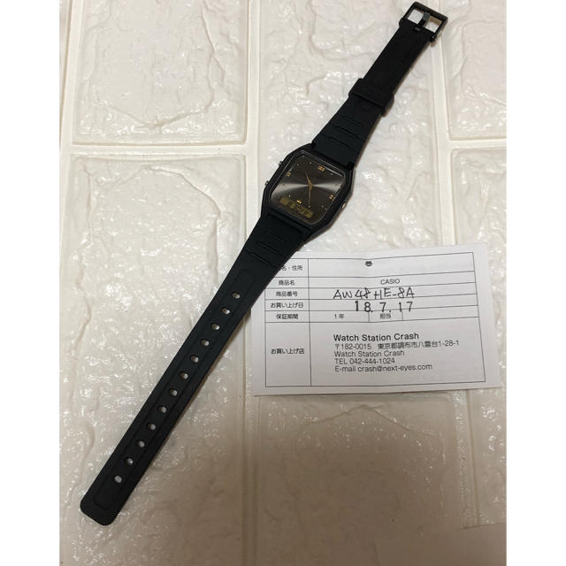 CASIO(カシオ)のCASIOカシオアナデジAW-48HE-8A腕時計男女兼用グレーブラック黒 レディースのファッション小物(腕時計)の商品写真