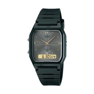 カシオ(CASIO)のCASIOカシオアナデジAW-48HE-8A腕時計男女兼用グレーブラック黒(腕時計)