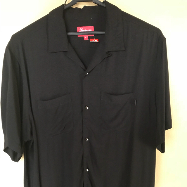 supreme×playboy rayon shirt black