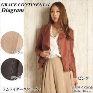 グレースコンチネンタル(GRACE CONTINENTAL)のグレースコンチネンタルレザー ジャケット (ライダースジャケット)