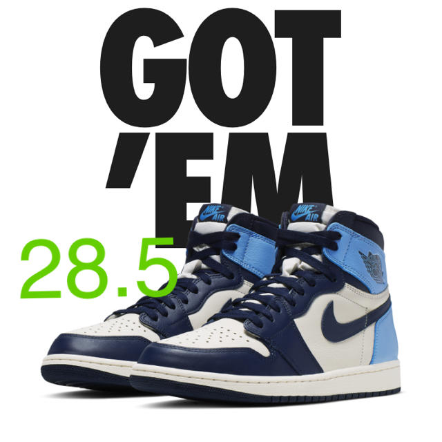 【28.5】aj1 obsidian air Jordan 1 ジョーダン1