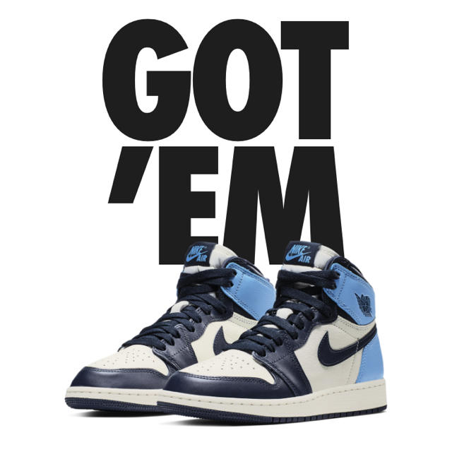 NIKE AIR JORDAN 1 HIGH OG 'OBSIDIAN' ナイキ39OBSIDIAN