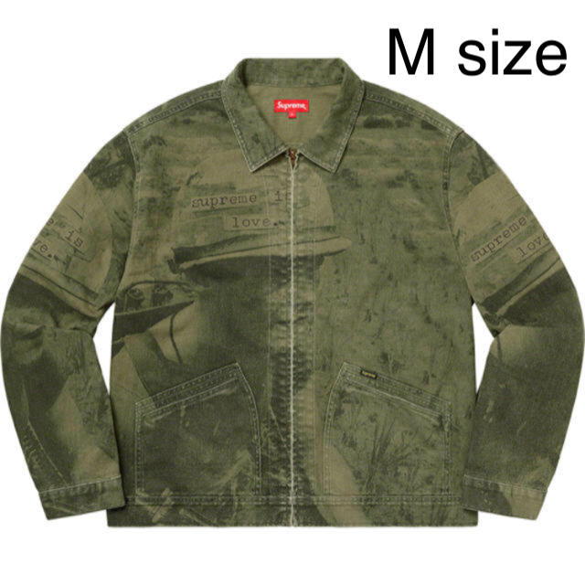 Supreme(シュプリーム)のSupreme is love denim work jacket M メンズのジャケット/アウター(Gジャン/デニムジャケット)の商品写真