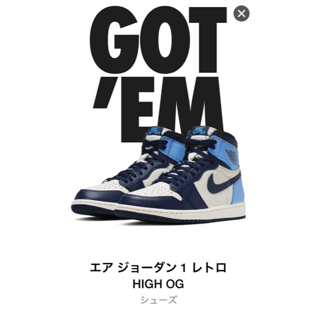 NIKE - エアジョーダン1 Obsidian 27.5cmの通販 by きのこ's shop ...