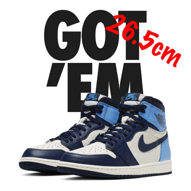 NIKE(ナイキ)のNIKE AIR JORDAN 1 OBSIDIAN 26.5cm メンズの靴/シューズ(スニーカー)の商品写真